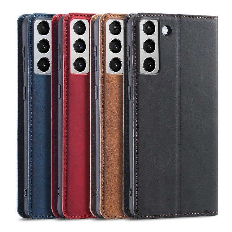 For Samsung Galaxy S21 FE 5G Forwenw Dream Series Oil Edge Strong Magnetism Leather Phone Case