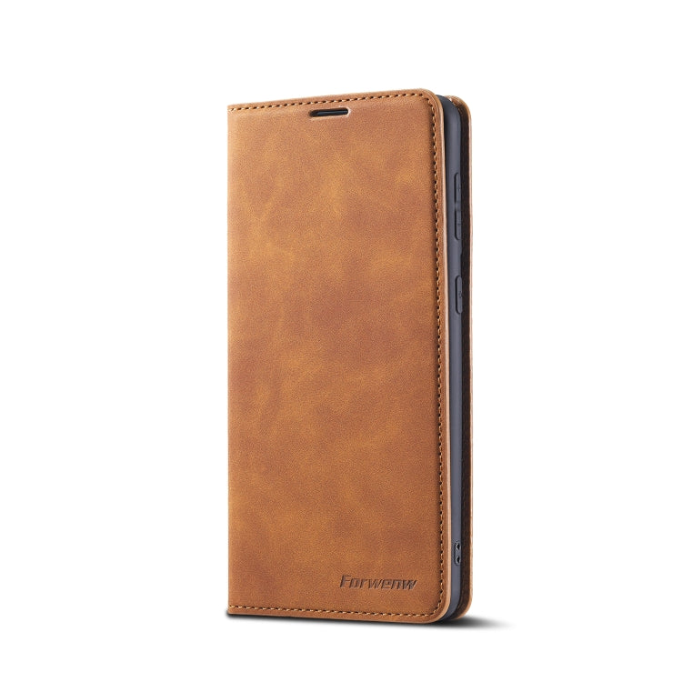 For Samsung Galaxy S21 FE 5G Forwenw Dream Series Oil Edge Strong Magnetism Leather Phone Case
