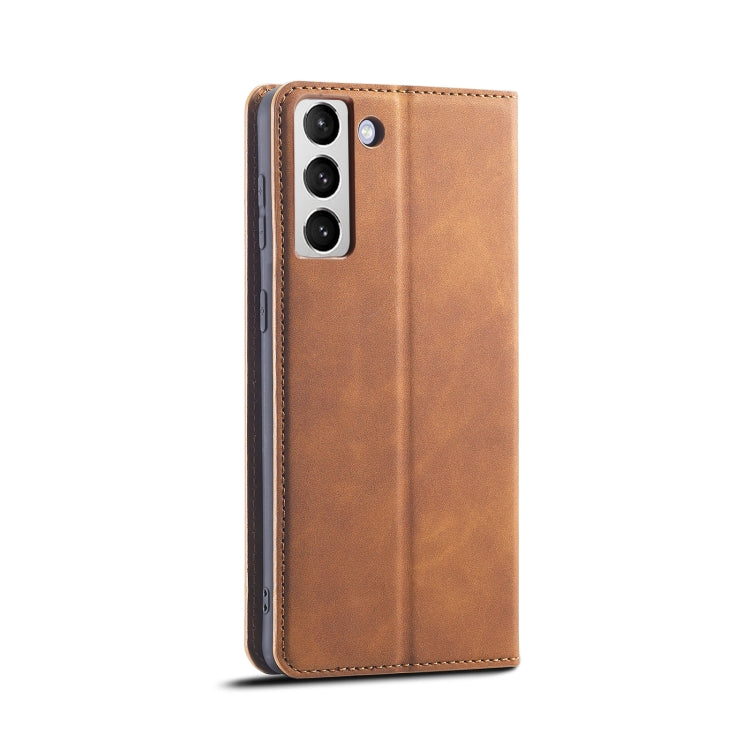 For Samsung Galaxy S21 FE 5G Forwenw Dream Series Oil Edge Strong Magnetism Leather Phone Case