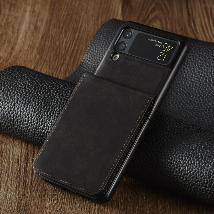 For Samsung Galaxy Z Flip3 5G Forwenw Dream Series Oil Edge Strong Magnetism Leather Phone Case