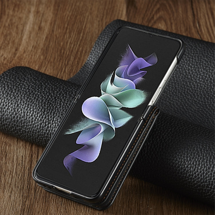 For Samsung Galaxy Z Flip3 5G Forwenw Dream Series Oil Edge Strong Magnetism Leather Phone Case