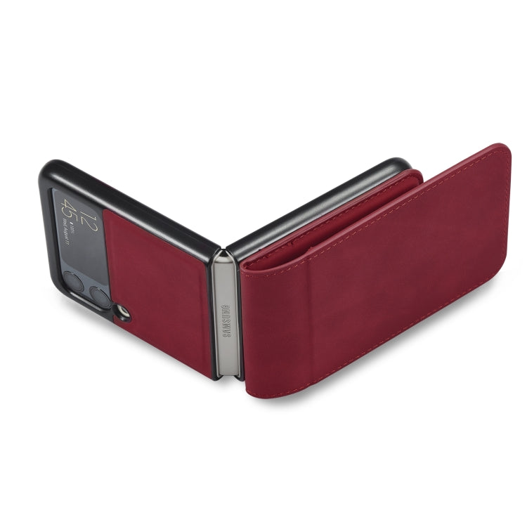 For Samsung Galaxy Z Flip3 5G Forwenw Dream Series Oil Edge Strong Magnetism Leather Phone Case