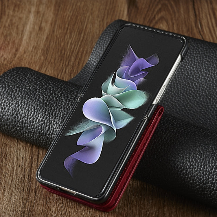 For Samsung Galaxy Z Flip3 5G Forwenw Dream Series Oil Edge Strong Magnetism Leather Phone Case
