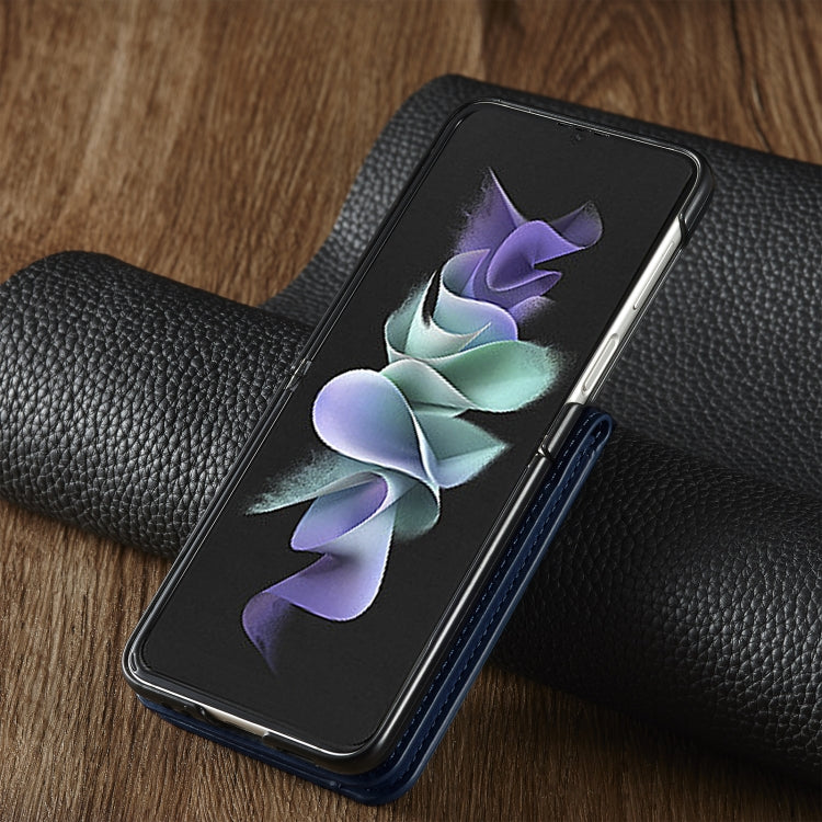 For Samsung Galaxy Z Flip3 5G Forwenw Dream Series Oil Edge Strong Magnetism Leather Phone Case