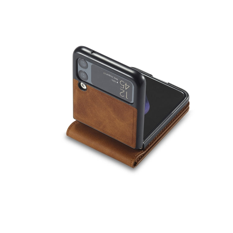 For Samsung Galaxy Z Flip3 5G Forwenw Dream Series Oil Edge Strong Magnetism Leather Phone Case