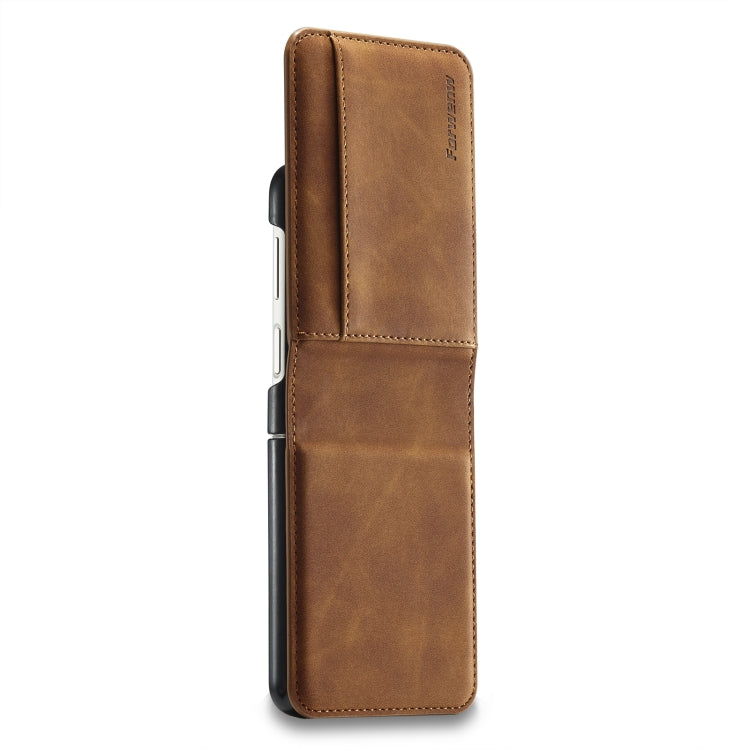 For Samsung Galaxy Z Flip3 5G Forwenw Dream Series Oil Edge Strong Magnetism Leather Phone Case