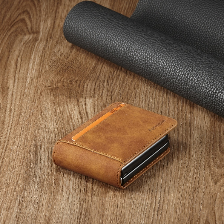 For Samsung Galaxy Z Flip3 5G Forwenw Dream Series Oil Edge Strong Magnetism Leather Phone Case