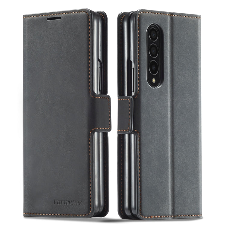 For Samsung Galaxy Z Fold3 5G Forwenw Dream Series Oil Edge Strong Magnetism Leather Phone Case
