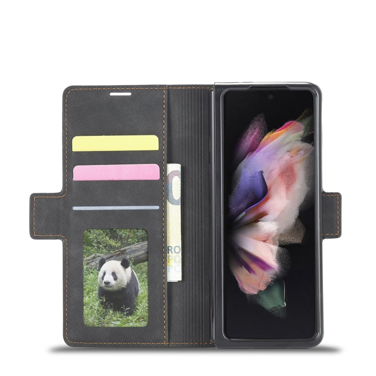 For Samsung Galaxy Z Fold3 5G Forwenw Dream Series Oil Edge Strong Magnetism Leather Phone Case