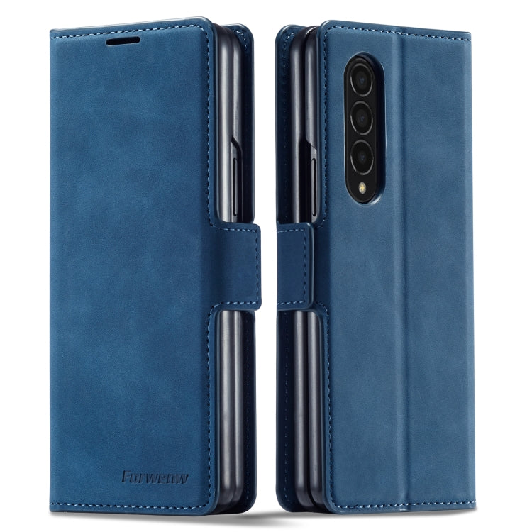 For Samsung Galaxy Z Fold3 5G Forwenw Dream Series Oil Edge Strong Magnetism Leather Phone Case