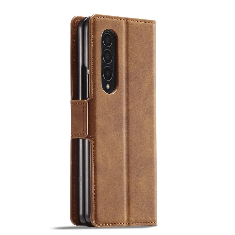 For Samsung Galaxy Z Fold3 5G Forwenw Dream Series Oil Edge Strong Magnetism Leather Phone Case