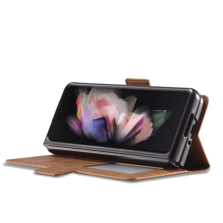 For Samsung Galaxy Z Fold3 5G Forwenw Dream Series Oil Edge Strong Magnetism Leather Phone Case