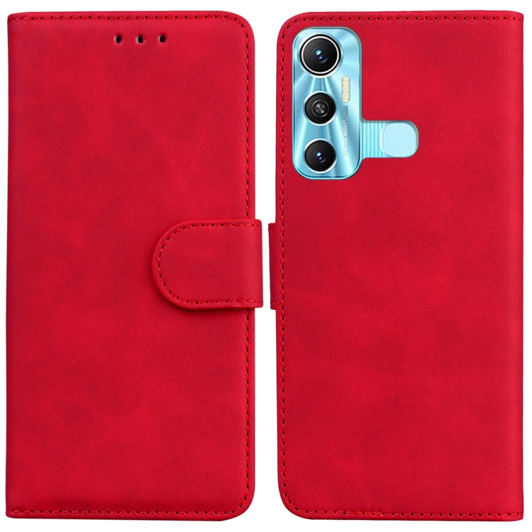 For Infinix Hot 11 X662 Skin Feel Pure Color Flip Leather Phone Case