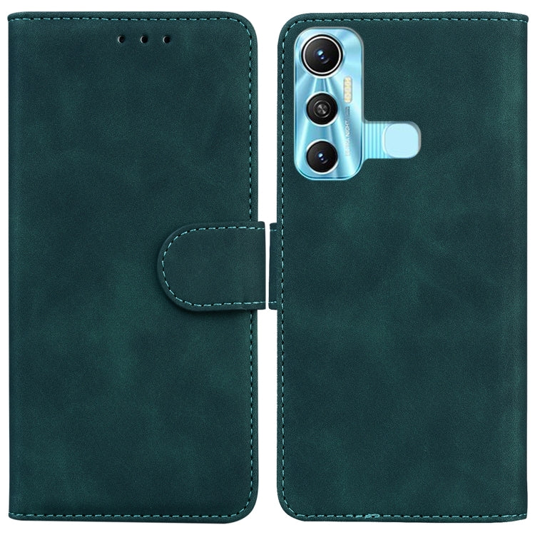 For Infinix Hot 11 X662 Skin Feel Pure Color Flip Leather Phone Case