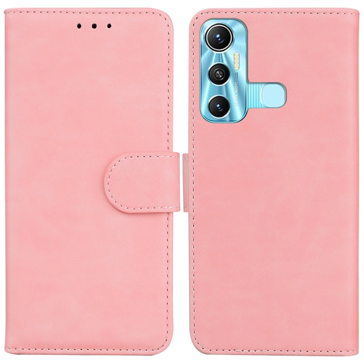 For Infinix Hot 11 X662 Skin Feel Pure Color Flip Leather Phone Case