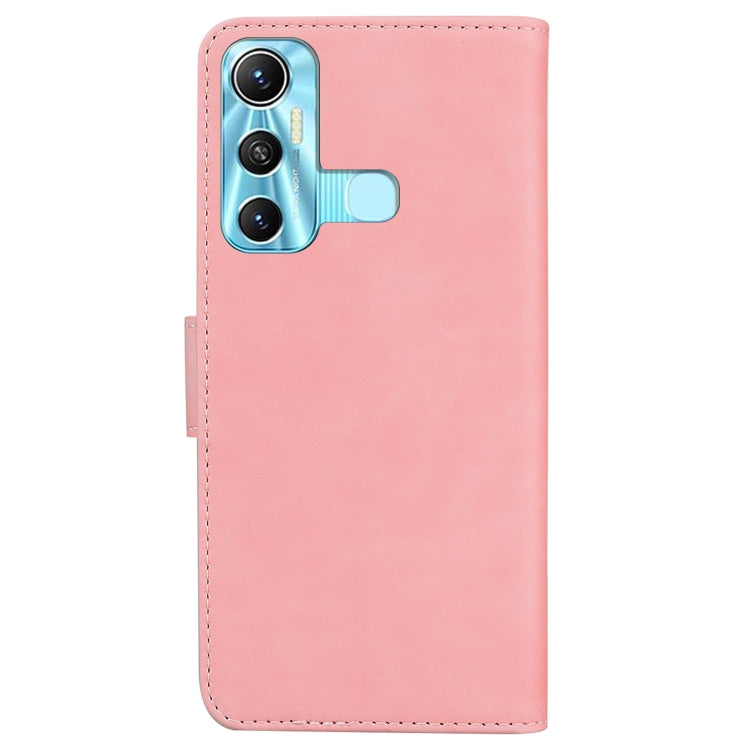 For Infinix Hot 11 X662 Skin Feel Pure Color Flip Leather Phone Case