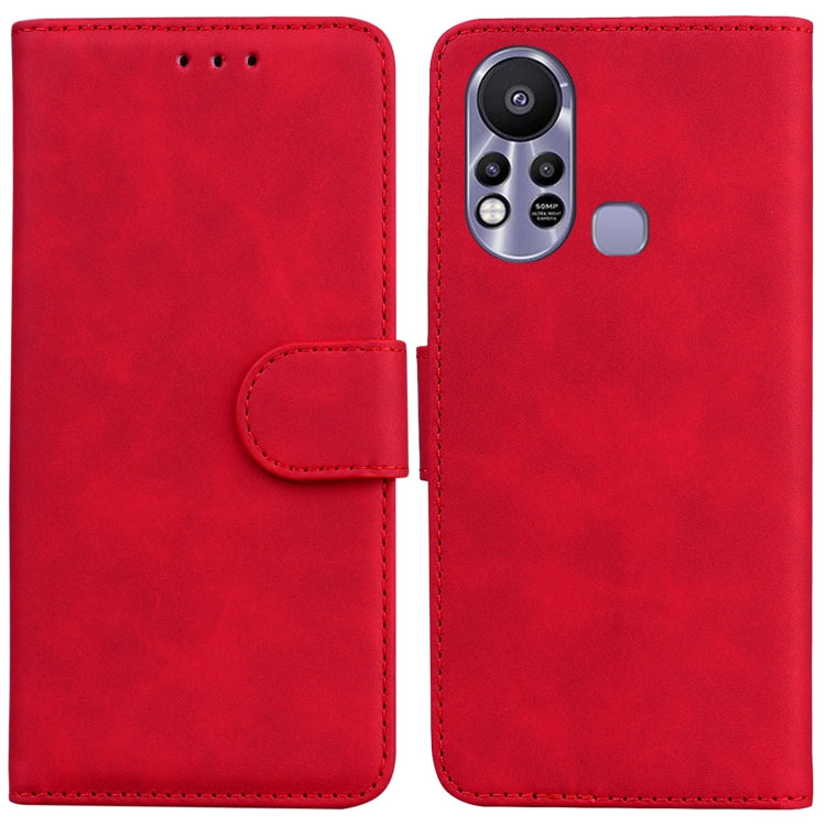 For Infinix Hot 11s X6812 Skin Feel Pure Color Flip Leather Phone Case