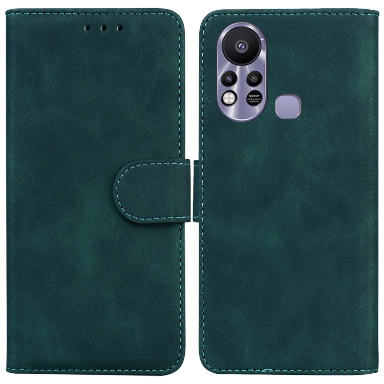For Infinix Hot 11s X6812 Skin Feel Pure Color Flip Leather Phone Case