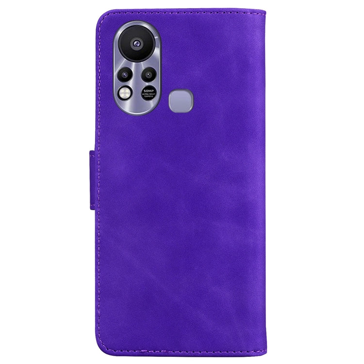 For Infinix Hot 11s X6812 Skin Feel Pure Color Flip Leather Phone Case