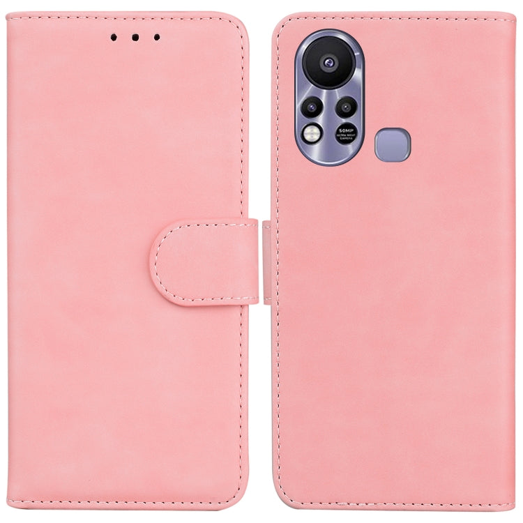 For Infinix Hot 11s X6812 Skin Feel Pure Color Flip Leather Phone Case