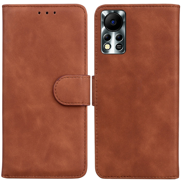 For Infinix Hot 11S NFC X6812B Skin Feel Pure Color Flip Leather Phone Case