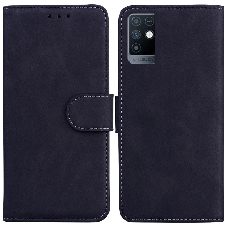 For Infinix Note 10 X693 Skin Feel Pure Color Flip Leather Phone Case