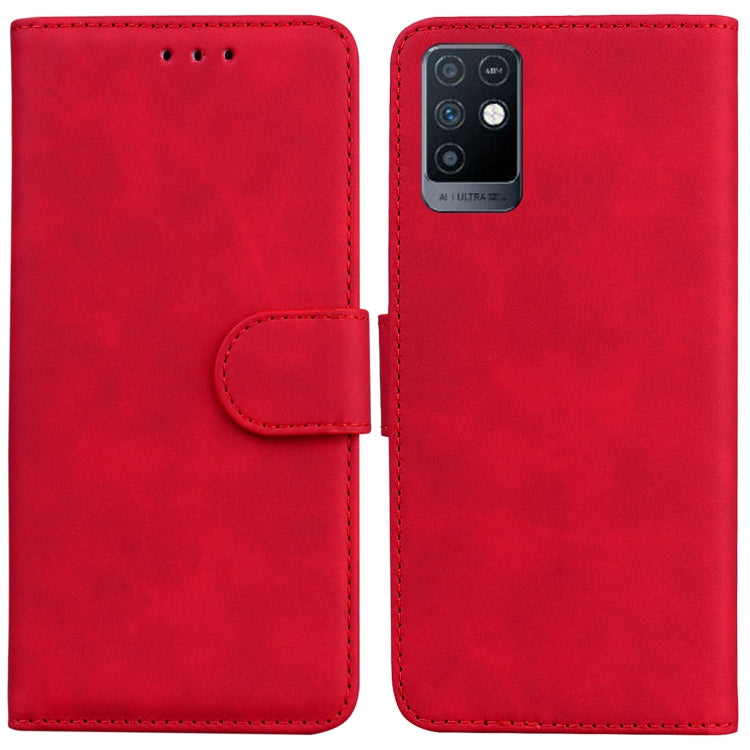 For Infinix Note 10 X693 Skin Feel Pure Color Flip Leather Phone Case