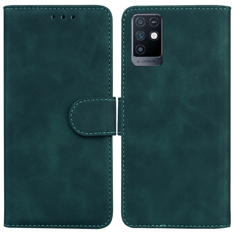 For Infinix Note 10 X693 Skin Feel Pure Color Flip Leather Phone Case