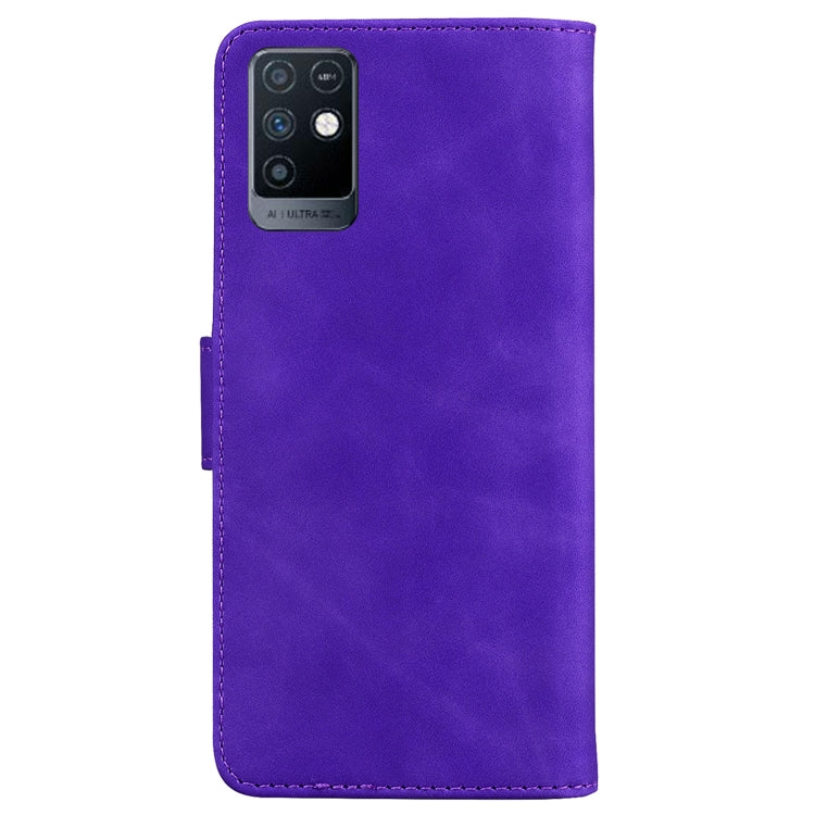 For Infinix Note 10 X693 Skin Feel Pure Color Flip Leather Phone Case