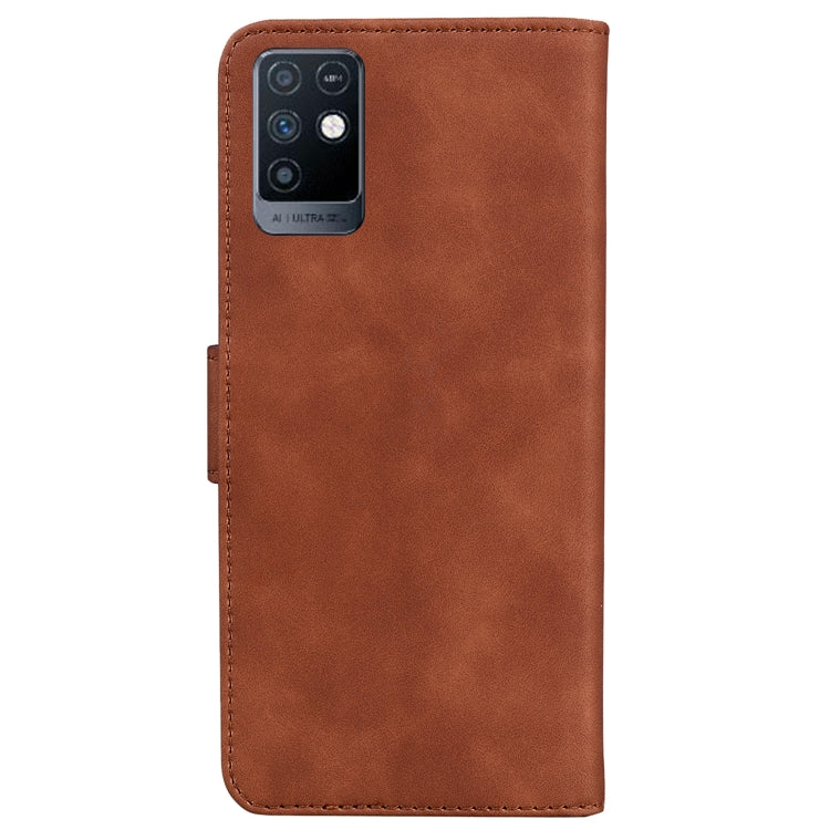 For Infinix Note 10 X693 Skin Feel Pure Color Flip Leather Phone Case