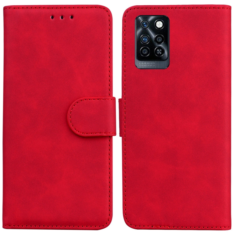 For Infinix Note 10 Pro X695 Skin Feel Pure Color Flip Leather Phone Case