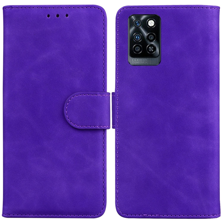 For Infinix Note 10 Pro X695 Skin Feel Pure Color Flip Leather Phone Case