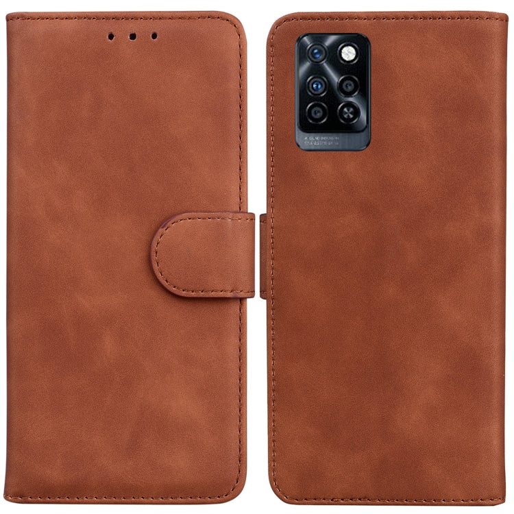 For Infinix Note 10 Pro X695 Skin Feel Pure Color Flip Leather Phone Case