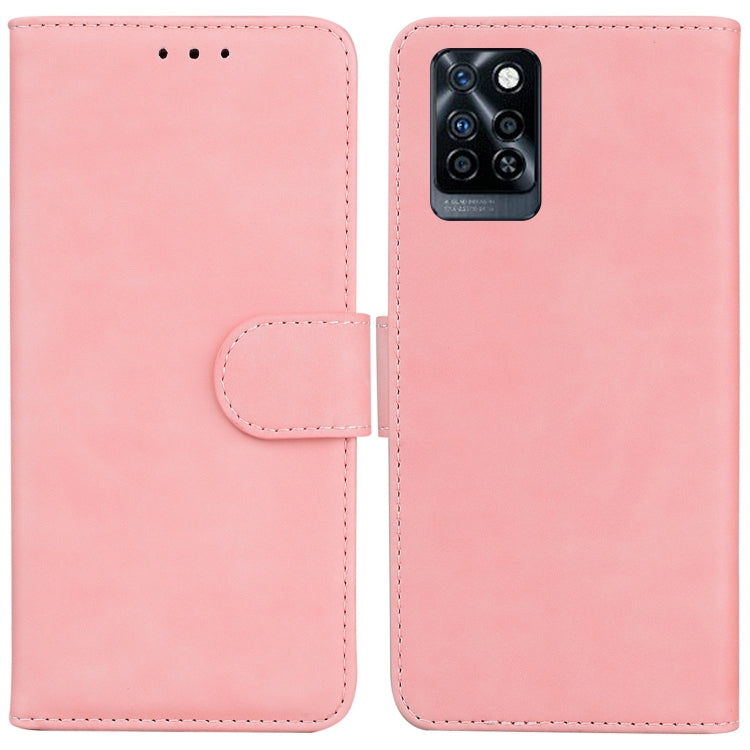 For Infinix Note 10 Pro X695 Skin Feel Pure Color Flip Leather Phone Case