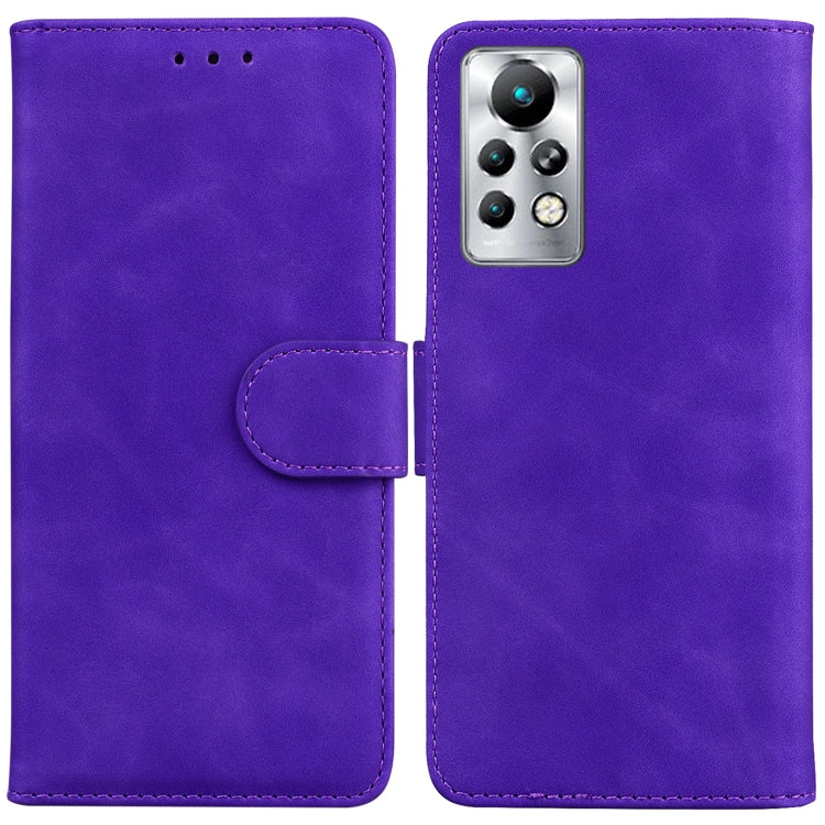 For Infinix Note 11 Pro / Note 11s Skin Feel Pure Color Flip Leather Phone Case