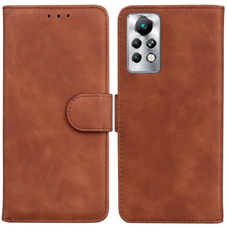 For Infinix Note 11 Pro / Note 11s Skin Feel Pure Color Flip Leather Phone Case