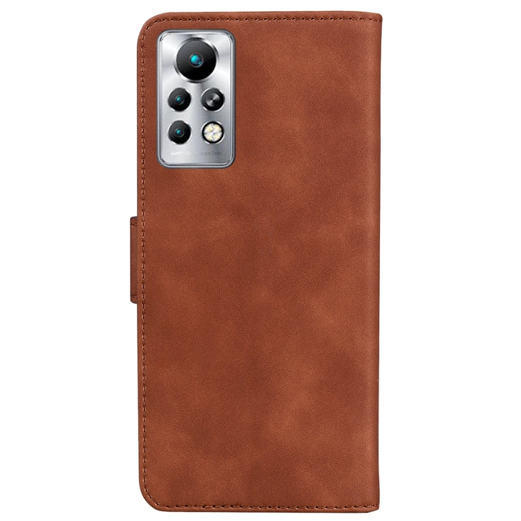 For Infinix Note 11 Pro / Note 11s Skin Feel Pure Color Flip Leather Phone Case