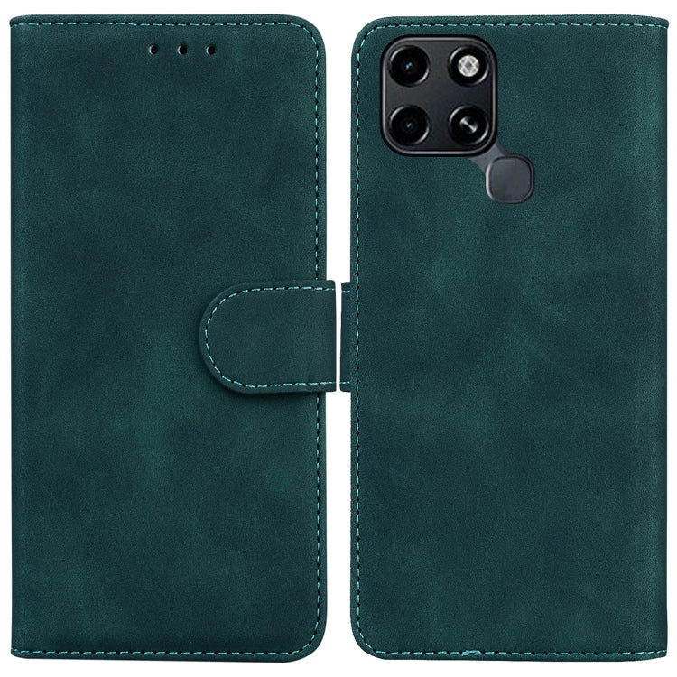 For Infinix Smart 6 Skin Feel Pure Color Flip Leather Phone Case