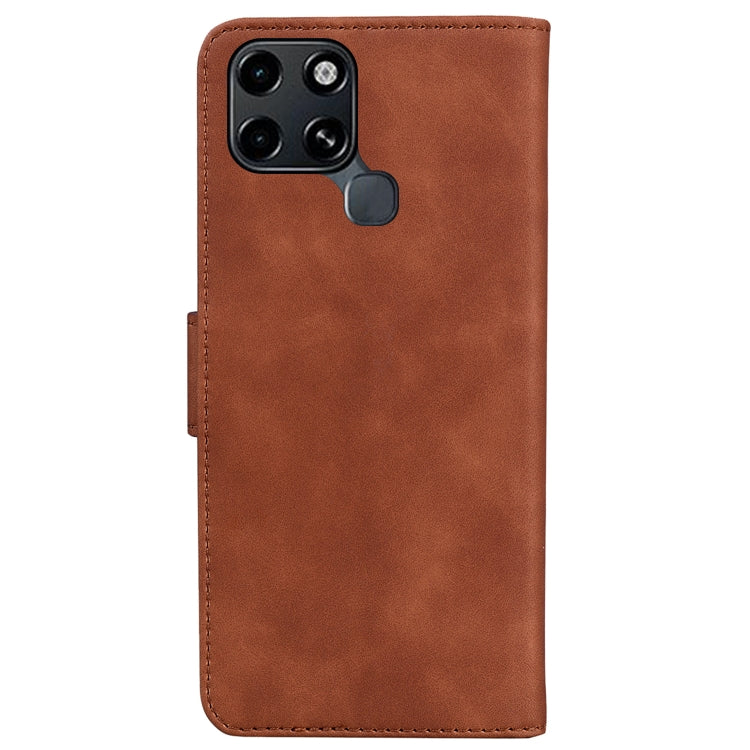 For Infinix Smart 6 Skin Feel Pure Color Flip Leather Phone Case
