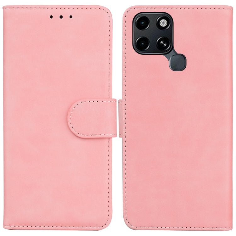 For Infinix Smart 6 Skin Feel Pure Color Flip Leather Phone Case