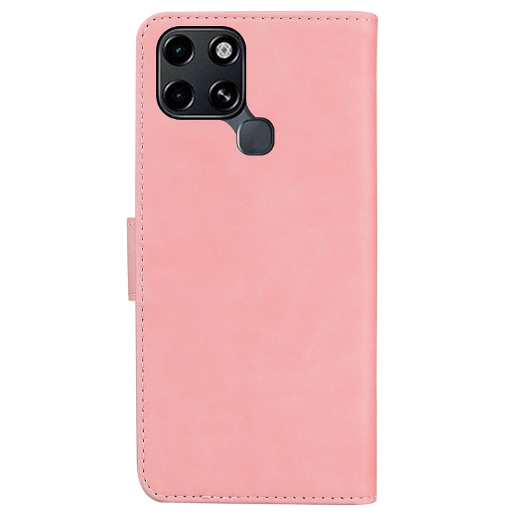 For Infinix Smart 6 Skin Feel Pure Color Flip Leather Phone Case
