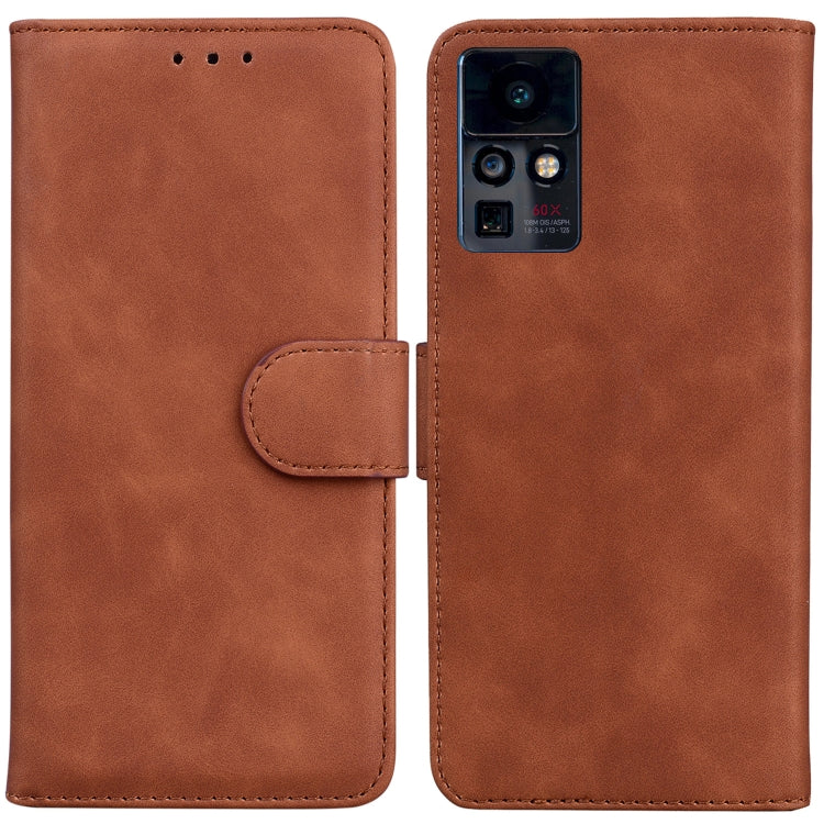 For Infinix Zero X / X Pro Skin Feel Pure Color Flip Leather Phone Case