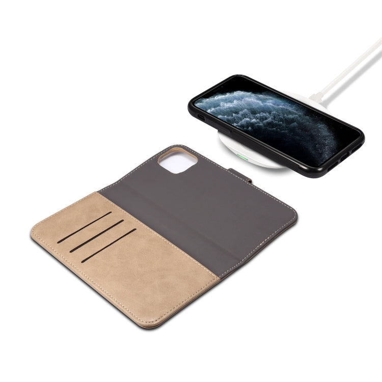 For iPhone 11 Pro Max peelcas Detachable Horizontal Flip Leather Case with Holder & Card Slots & Wallet(Khaki)