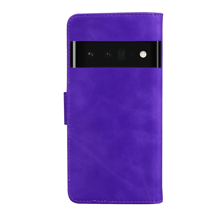 For Google Pixel 6 Pro Skin Feel Pure Color Flip Leather Phone Case