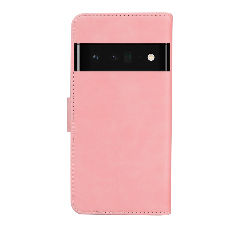 For Google Pixel 6 Pro Skin Feel Pure Color Flip Leather Phone Case