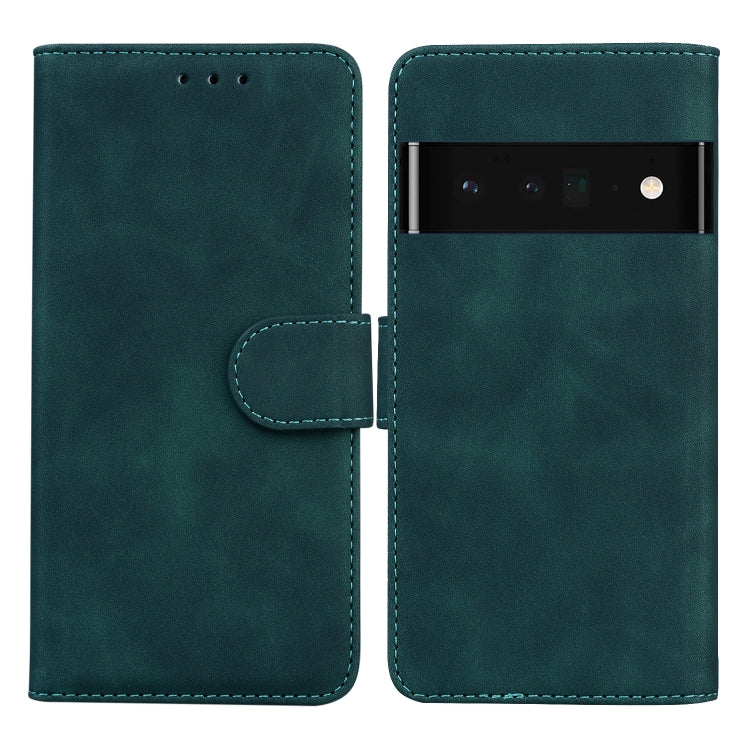 For Google Pixel 6 Pro Skin Feel Pure Color Flip Leather Phone Case