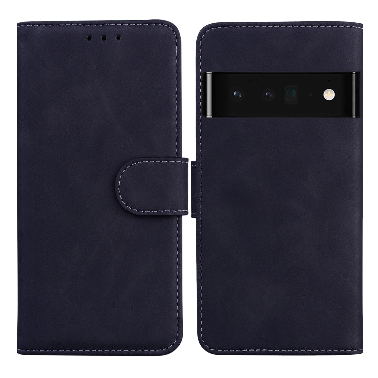 For Google Pixel 6 Pro Skin Feel Pure Color Flip Leather Phone Case
