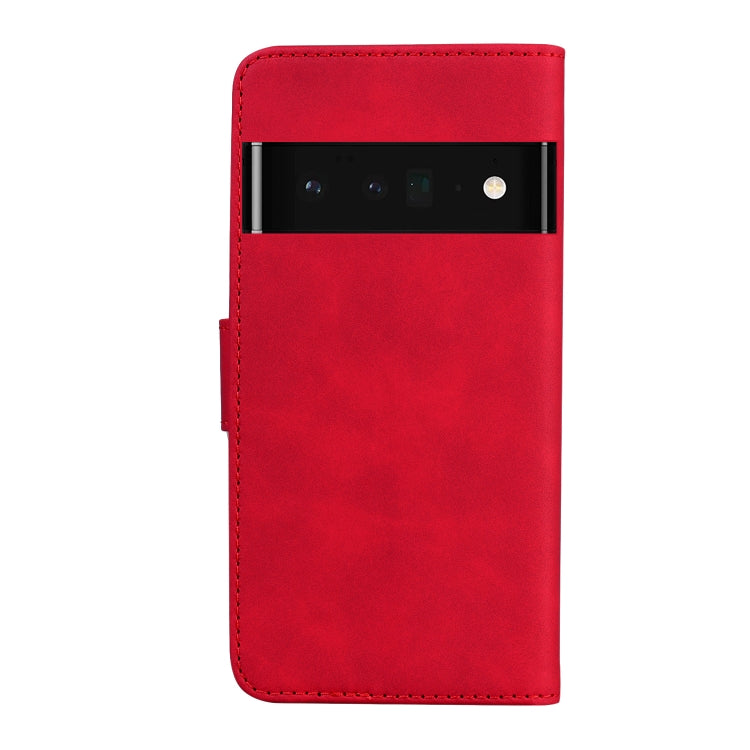 For Google Pixel 6 Pro Skin Feel Pure Color Flip Leather Phone Case