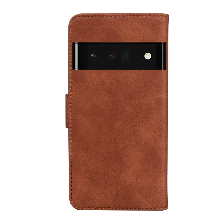For Google Pixel 6 Pro Skin Feel Pure Color Flip Leather Phone Case