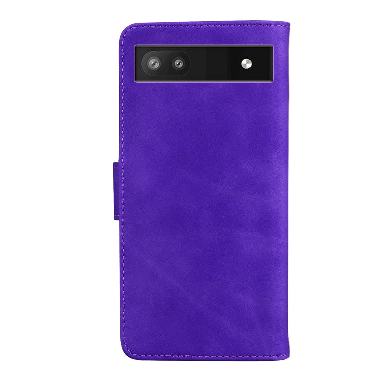 For Google Pixel 6a Skin Feel Pure Color Flip Leather Phone Case